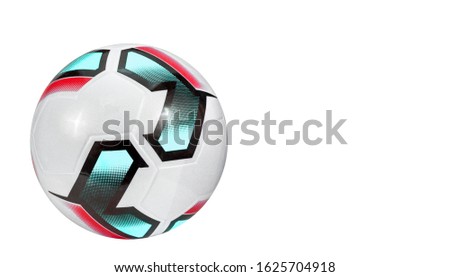 colored soccer ball on a white background