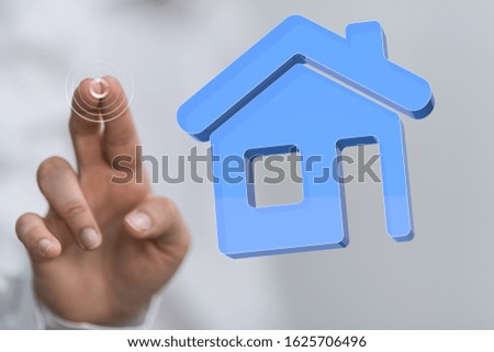  house in among houses for real estate  concept

