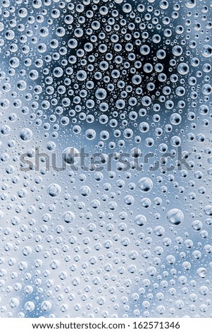waterdrops on blue dark refraktion gradient background