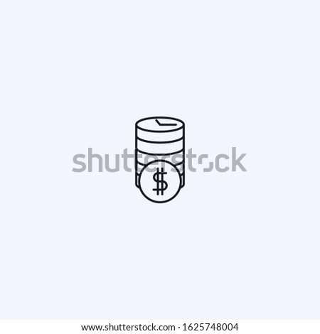 Coins icon with a clock on it