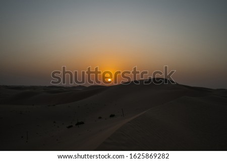 sunset desert emirates dune sundown dunes red sky 