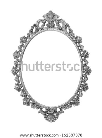 isolated silver vintage metal frame