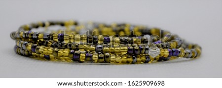 Colorful  beads  on white background