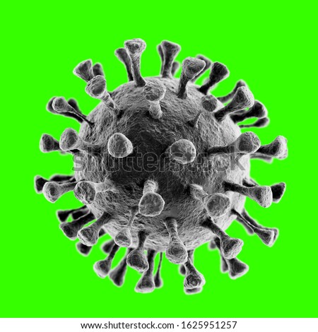 Coronavirus 2019-nCov novel coronavirus concept resposible for SARS-CoV-2 outbreak and coronaviruses influenza as dangerous flu strain cases as a pandemic. Microscope virus close up. 3d rendering.
 Royalty-Free Stock Photo #1625951257