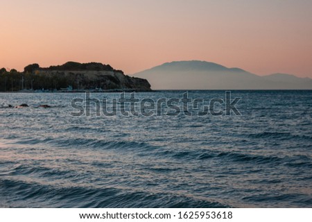 Greek beach sunset on Zakynthos