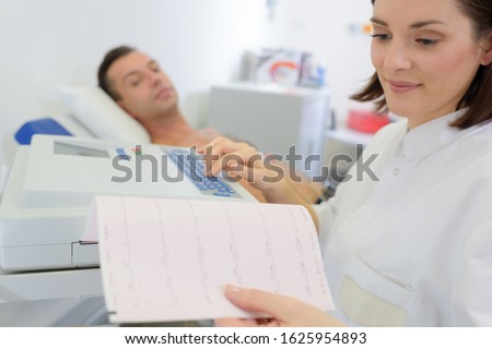 a patient on going electrocardiography