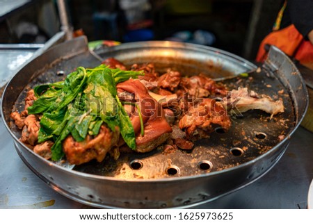 Picture of Braised Pork Leg Put in Rice pork leg, Thai food