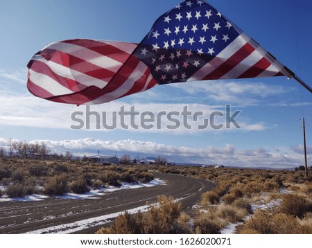 American flag waving in the wind 4