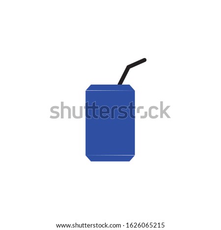 Soft drink can, top view icon.