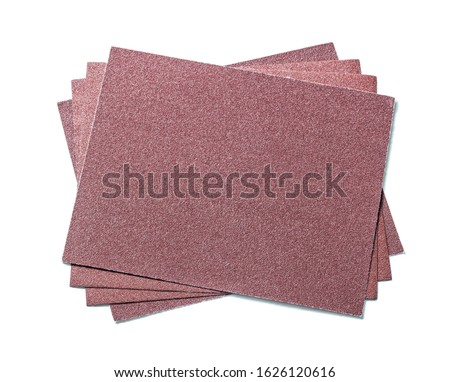 sheets of abrasive paper isolated Royalty-Free Stock Photo #1626120616