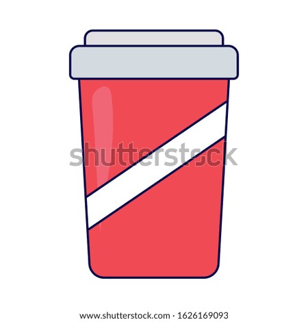 Soda mug design, Drink beverage liquid menu restaurant lunch refreshment kitchen and meal theme Vector illustration