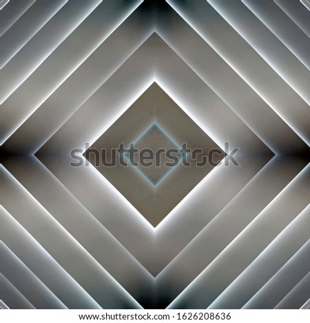 centered lines abstract rhombus pattern decorative ceiling panel, 
