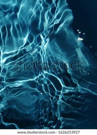 The abstract​ of surface​ blue​ water​ reflected​ by​ sunlight​ in​ deep​ ocean​ for​ background​