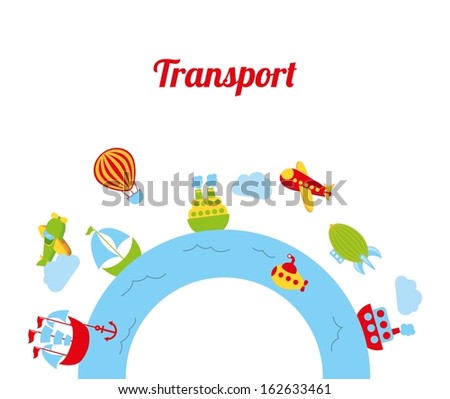 transport design over white  background vector illustration