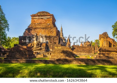 Sukhothai Historical Park former capital city of Thailand. UNESCO world heritage