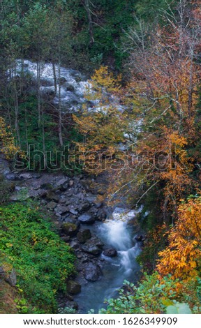  Autumn Valley and waterfall image
