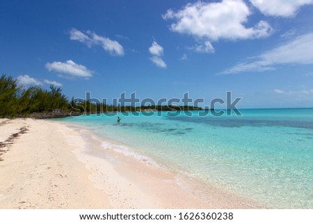 Beautiful beach, South Eleuthera island, Bahamas.