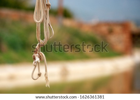 An hanging rope by the canal