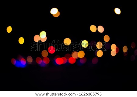 Lights in the city with lights blurred background for graphic design.