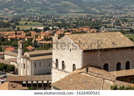 Photos of the beautiful medieval streets and houses of the Umbrian towns (Italy)