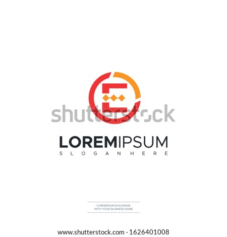 Letter E OE Circle Concept Logo Design Minimal Icon Premium Design
