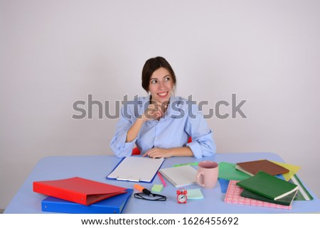 woman working with documents in office business manager