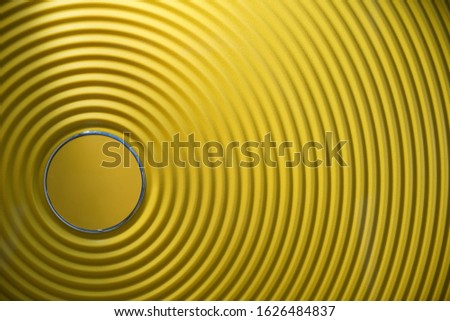 round, circle  Frame picture -  yellow wave background. 