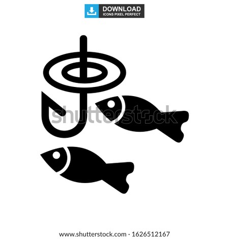 fishing icon or logo isolated sign symbol vector illustration - high quality black style vector icons
