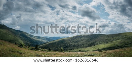 Panoramic view on Carpathian landscapes