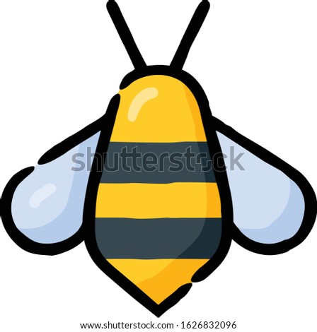 Honey Bee Insect Doodle Sketch Icon