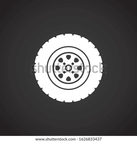 Car part icon on background for graphic and web design. Creative illustration concept symbol for web or mobile app.