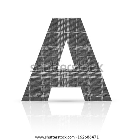 a letter plaid fabric texture