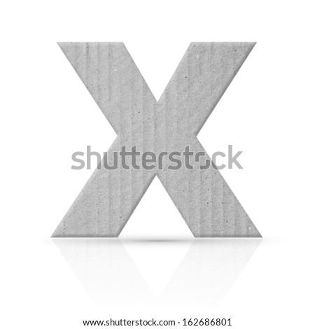 x letter cardboard texture