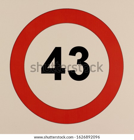 Graphic representation of a Speed Limit sign
