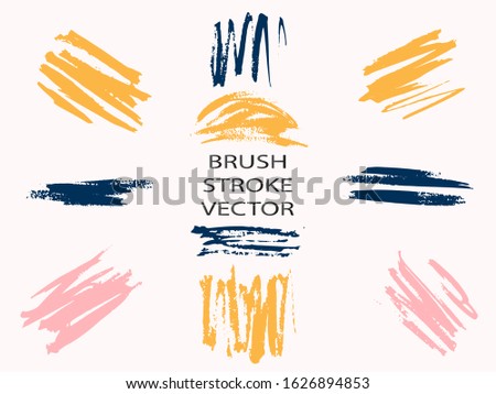 Set Of Hand Drawn Colorful Grunge Brushes. Watercolor Vintage. Art creative modern abstract vector.
