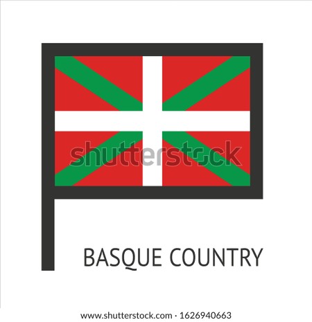 symbol of the basque country flag with a white background