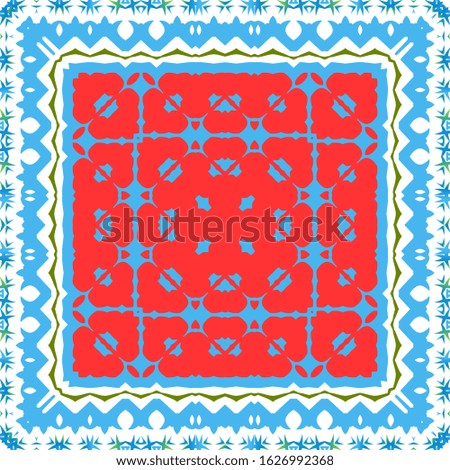 Ethnic ceramic tile in mexican talavera. Vector seamless pattern collage. Kitchen design. Red vintage ornament for surface texture, towels, pillows, wallpaper, print, web background.