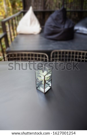 Element decorated in coffee shop, stock photo