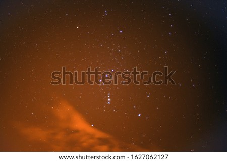 Constellation Orion in the night sky.