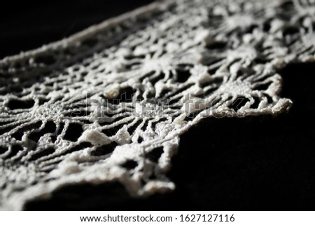 Vintage lace background. Russian lace. Retro background. Needlework.