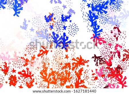 Light Blue, Red vector template with chaotic shapes. Illustration with colorful gradient shapes in abstract style. Best smart design for your business.