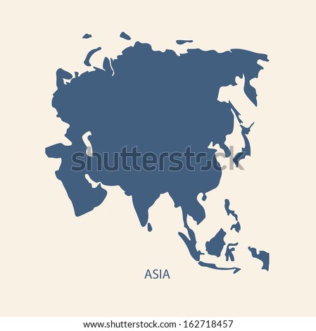 ASIA MAP VECTOR Royalty-Free Stock Photo #162718457