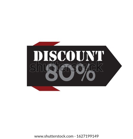 Discount offer tag icon. Shopping coupon symbol. Sale label tag with percentage sign. Black friday discount banner or coupon. Vector shopping label