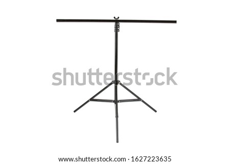 Portable background tripod holder isolated on white background. aluminum stand holder