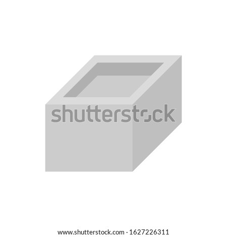 Roof deck icon with flat style, type, shape or flat roof for water tank and building. Roof deck is the top covering of a building. Vector illustration icon design. 