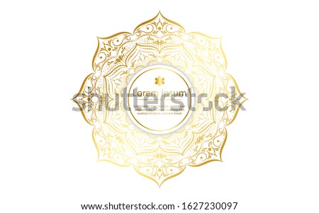 luxury mandala design with gold color, Vector mandala floral patterns with white background