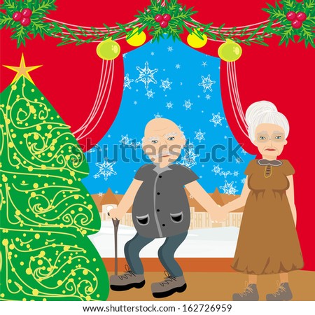Senior couple spending the holidays at home