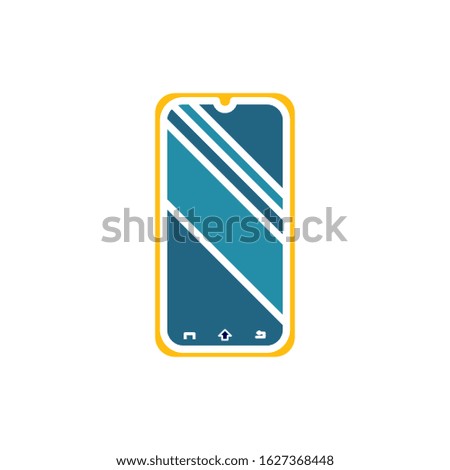 Smartphone flat icon design vector illustration