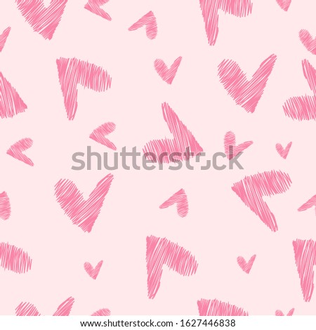 seamless pink heart pattern on pink background.