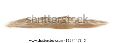 pile desert sand isolated on white background Royalty-Free Stock Photo #1627447843